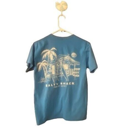 Salt Life Tshirt Mens Size Small Short Sleeve 'Live Salty Salty Shack Salt Life' - Picture 2 of 6